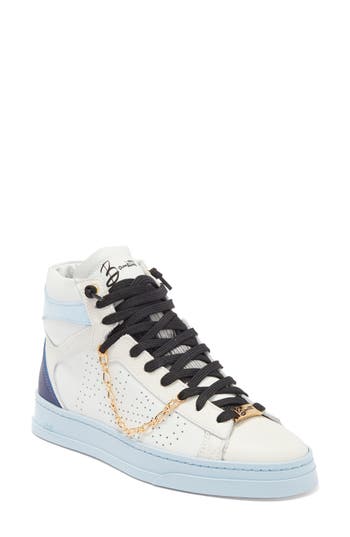 Shop P448 Taylor 62 High Top Sneaker In Ivory/blue
