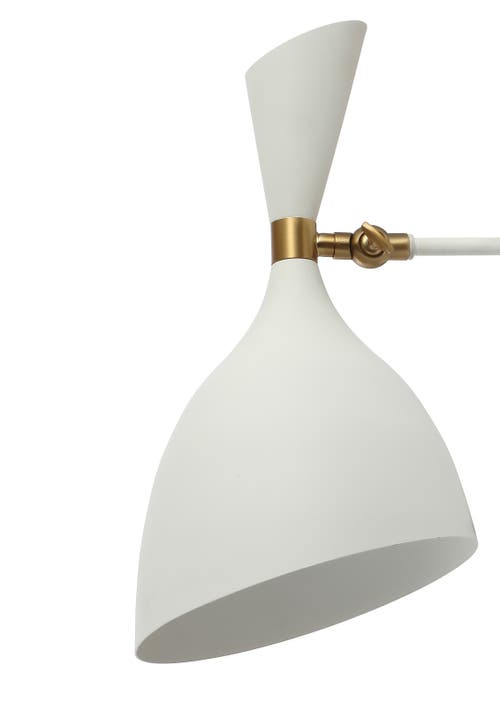 Jonathan Y Josef Iron Retro Led Wall Sconce In White/brass Gold