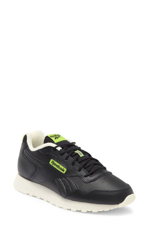 Shop Reebok Glide Sneaker In Black/chalk/lime