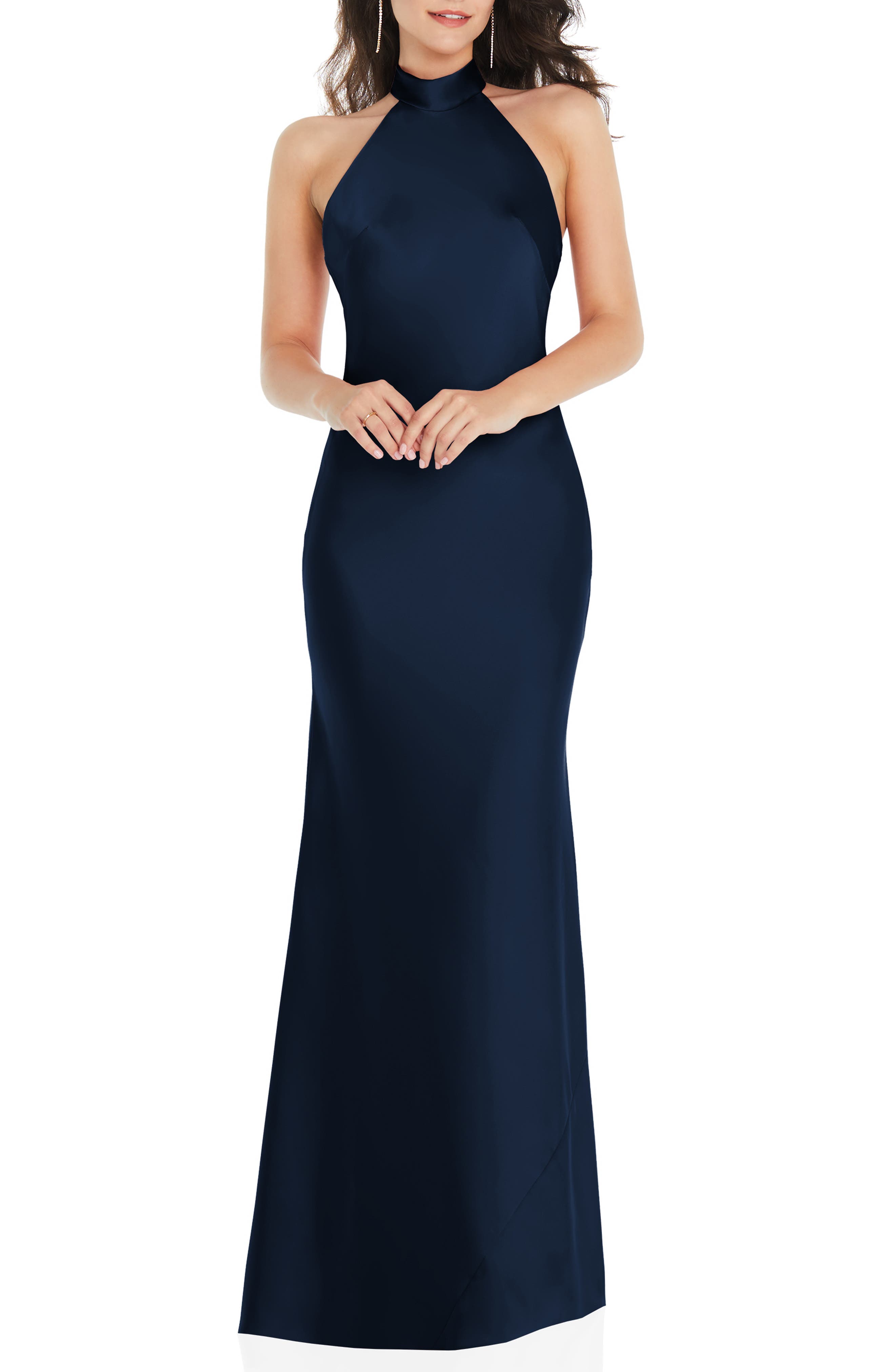 dark blue dresses bridesmaid