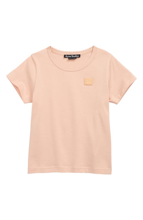 Acne Studios Kids' Mini Nash Face Patch T-Shirt in Powder Pink