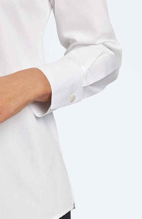 Foxcroft Mary Non-iron Cotton Oxford Button-up Shirt In White