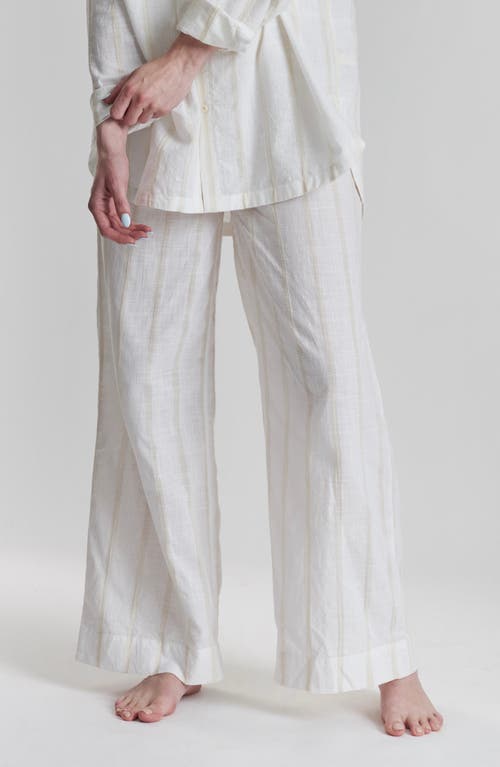 Peachaus Robinia Ethical-Cotton Wide-Leg Pajama Pants Summer Sand Beige at Nordstrom,