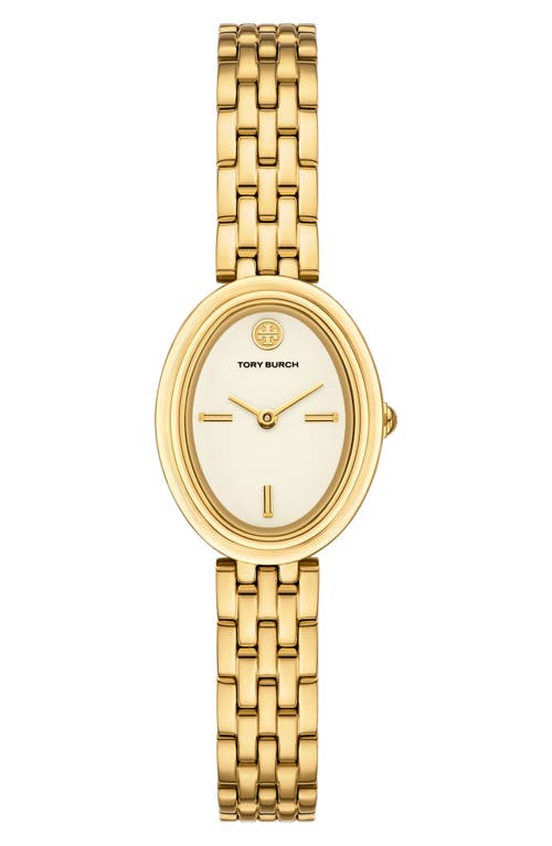 Shop Tory Burch The Oval Bracelet Watch, 22mm X 28mm In Gold