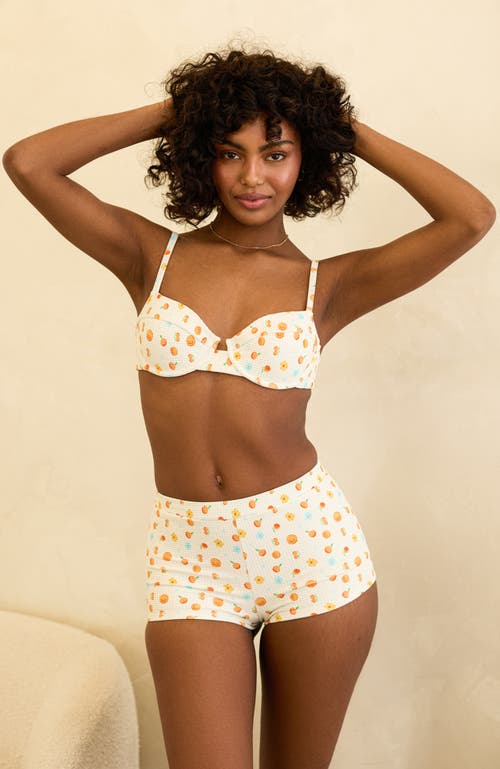 Dippin Daisys Farrah Elastic Waist Booty Short In Clementine