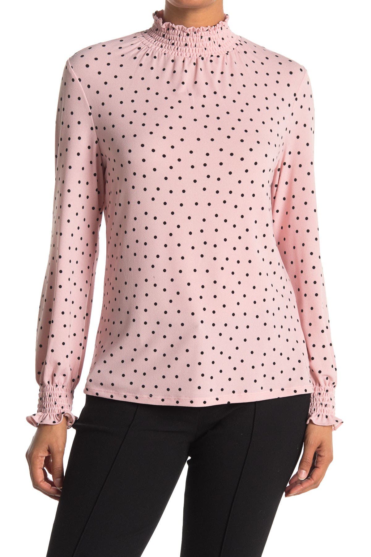 adrianna papell polka dot top