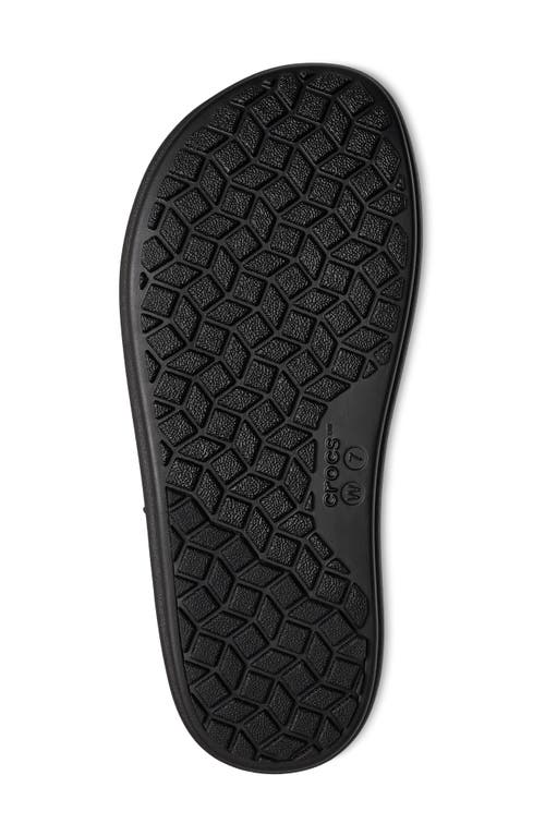 Shop Crocs Brooklyn Luxe Water Resistant Gladiator Fisherman Slide Sandal In Black/black