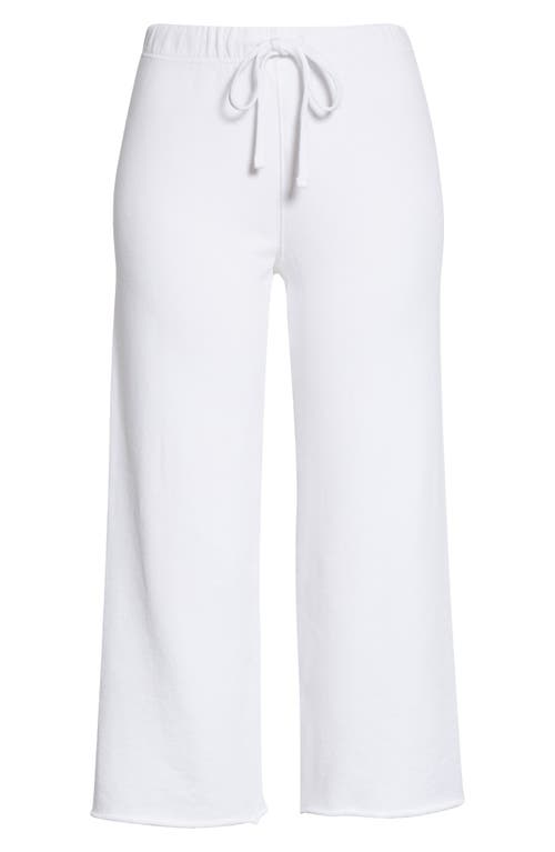 Frank & Eileen Catherine Crop Wide Leg Sweatpants In White