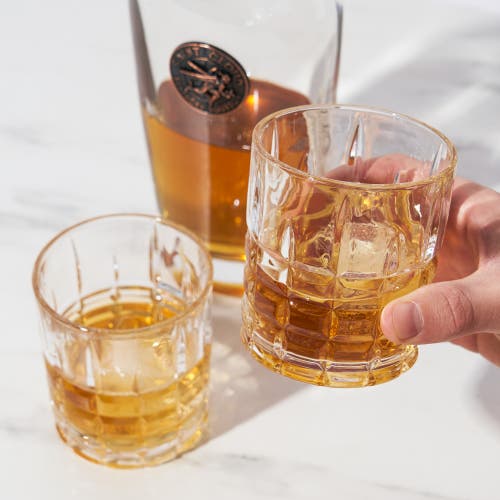 Viski Highland Crystal Dof Tumblers Set Of 4 In Clear
