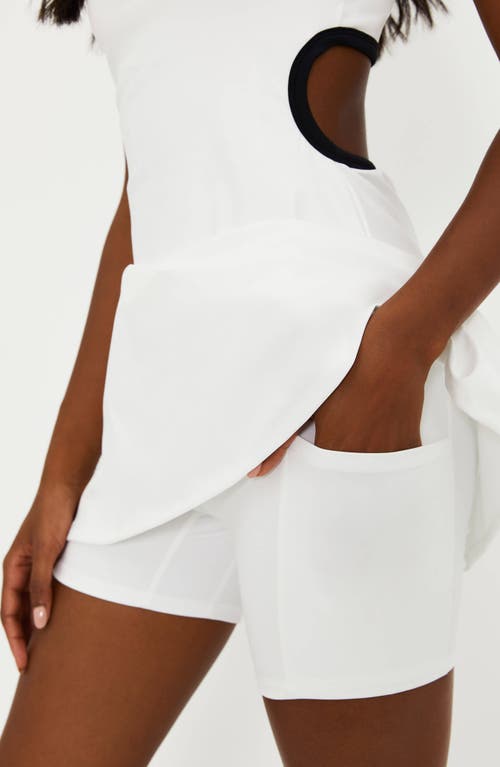 Shop Beach Riot Sage Skort Romper In Black/white