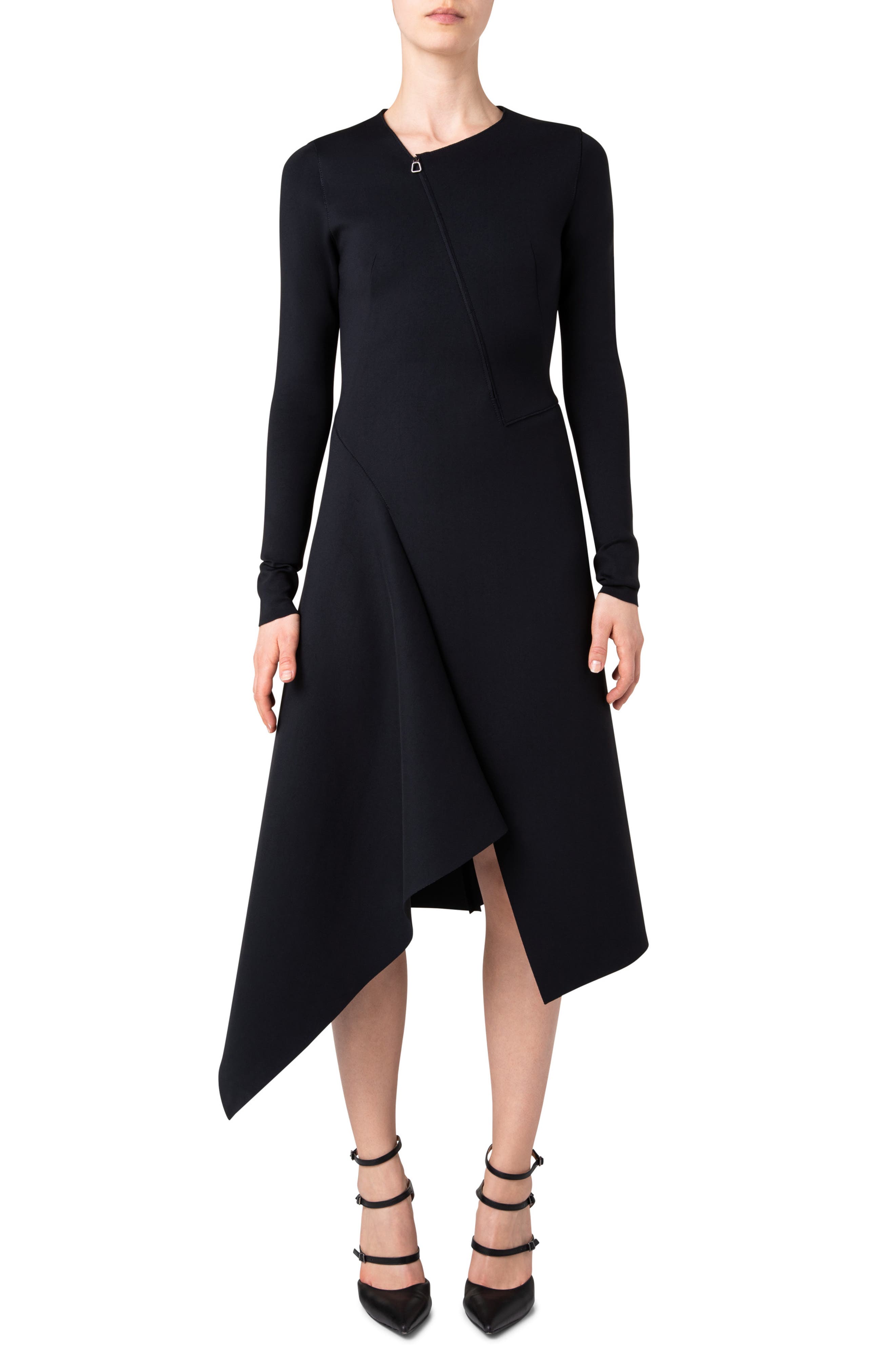 Akris Long Sleeve Asymmetric Techno 