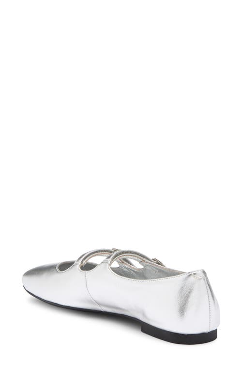 Jeffrey Campbell Flatz Mary Jane Flat In Silver