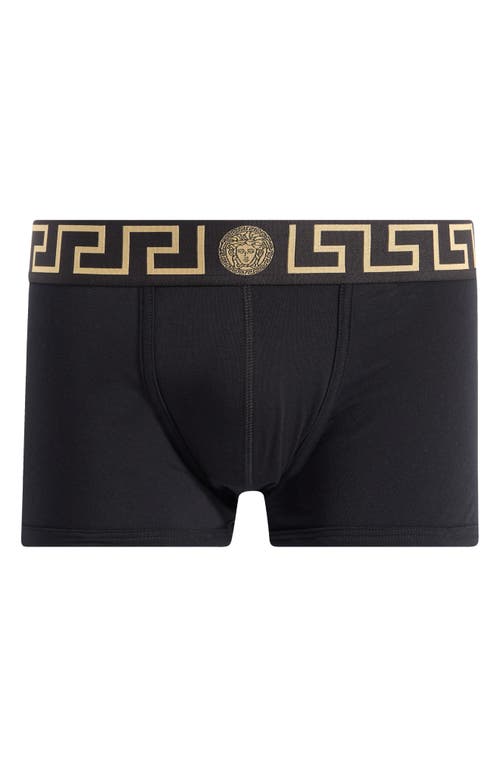 Versace Black Briefs With Elastic Waist With Medusa Print In Cotton Stretch Man In Black