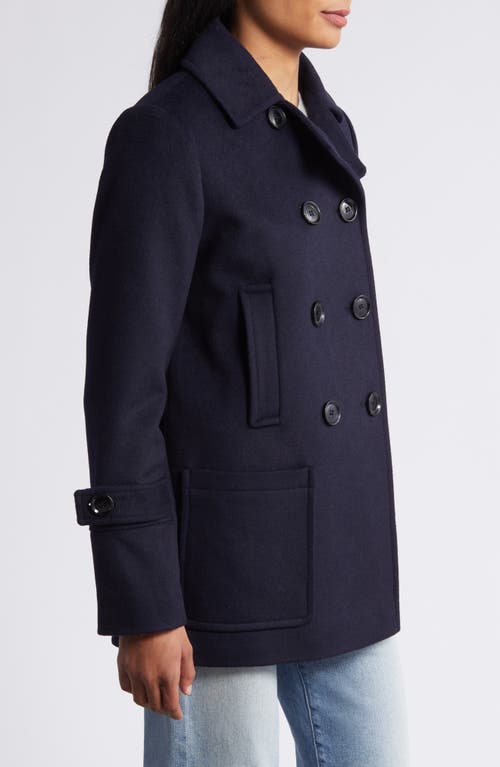 Shop Sam Edelman Wool Blend Peacoat In Navy