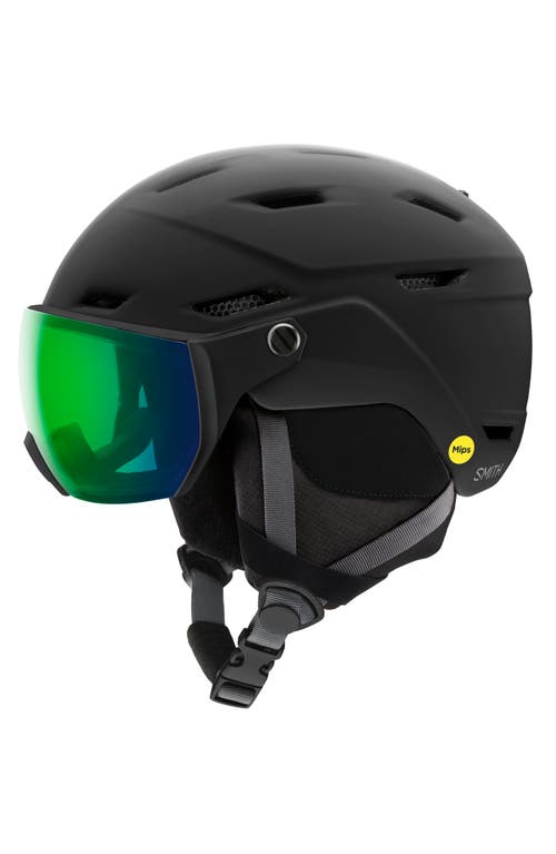 Shop Smith Survey Snow Helmet With Mips In Matte Black/chromapop Green