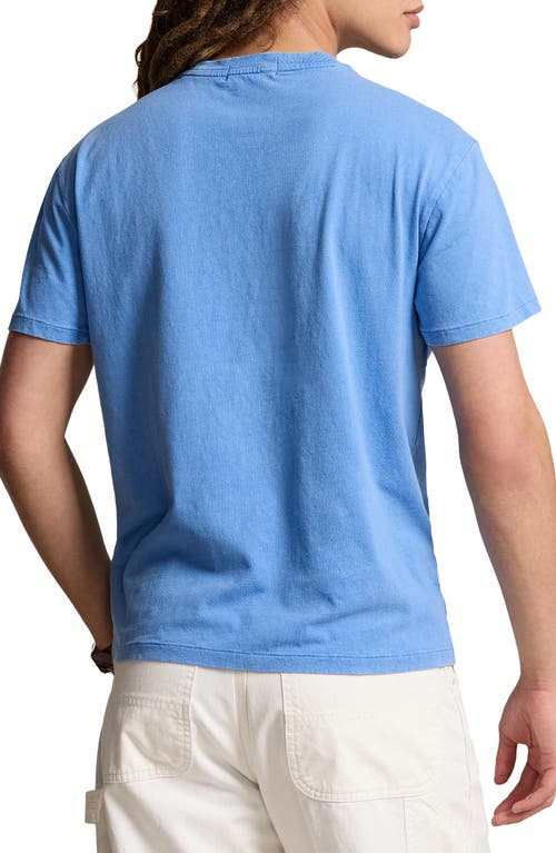 Polo Ralph Lauren Cotton & Linen Pocket T-Shirt Riviera Blue at Nordstrom,