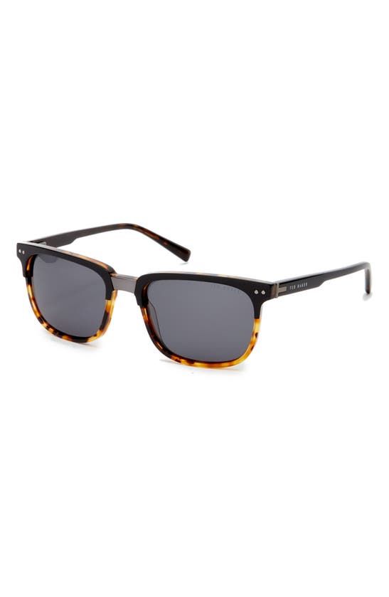Ted Baker 56mm Polarized Square Sunglasses In Black