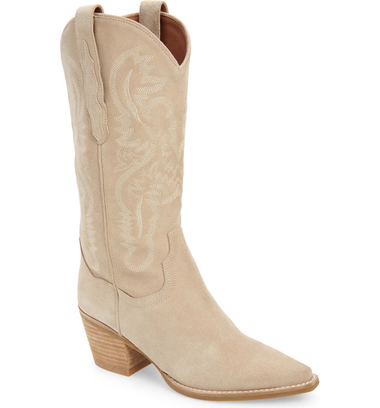 Jeffrey Campbell Dagget Western Boot: Sand Suede