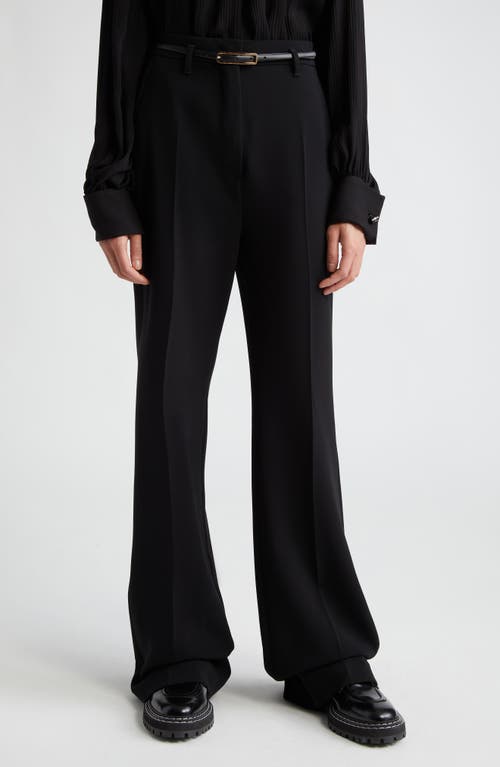 Max Mara Studio Sale Crepe Flare Leg Pants Black at Nordstrom,