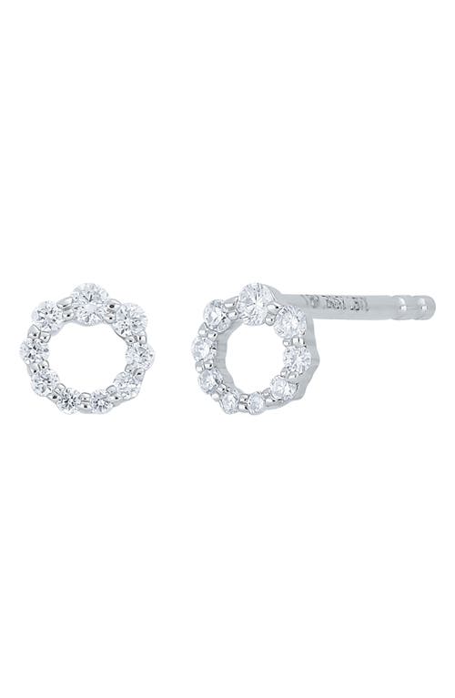 Bony Levy Icon Diamond Circle Stud Earrings in 18K White Gold at Nordstrom