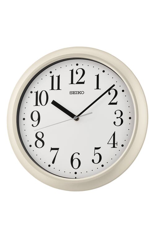 Seiko Yori Office Wall Clock in Pearlized White at Nordstrom