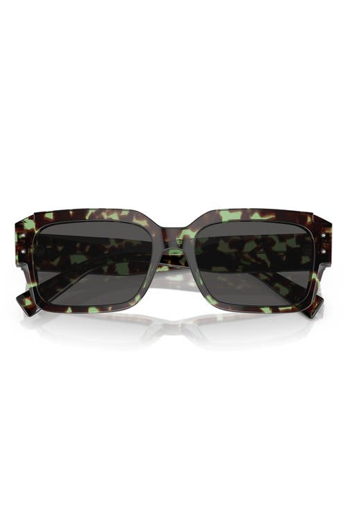 Shop Dolce & Gabbana Dolce&gabbana 56mm Rectangular Sunglasses In Lime Havana