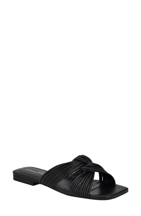 Shop Calvin Klein Mavin Slide Sandal In Black