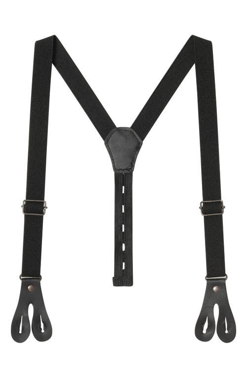 Andy & Evan Button-up Shirt, Suspenders, Pants & Bow Tie Set In White/black