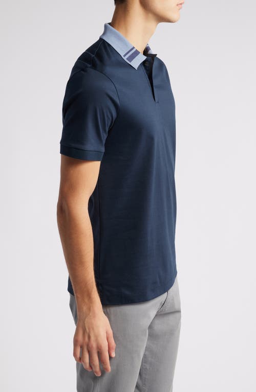 Shop Hugo Boss Boss Phillipson Slim Fit Polo In Dark Blue