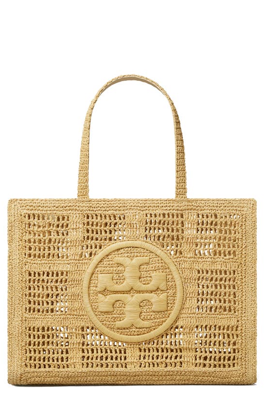 Tory Burch Ella Large Hand Crocheted Tote In Natural