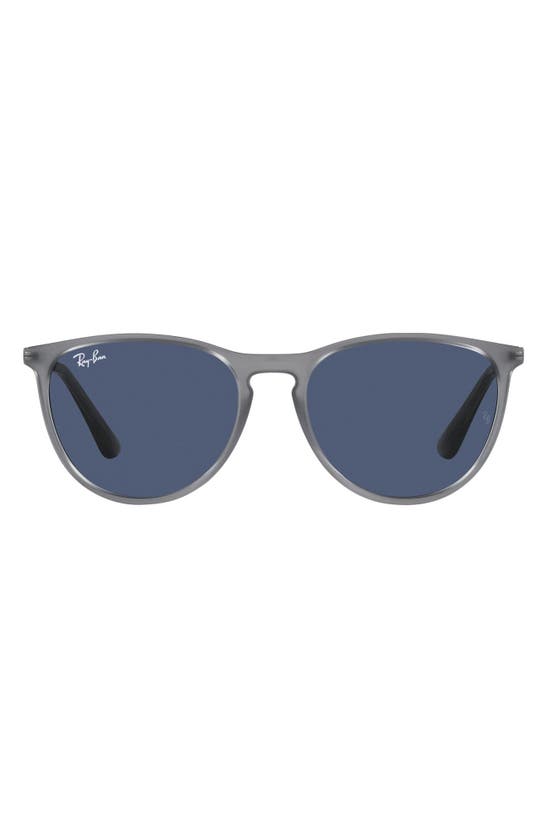 Shop Ray Ban Ray-ban 50mm Jr Round Sunglasses In Dark Blue