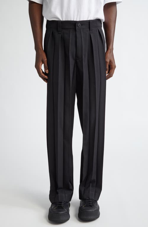 Shop Issey Miyake Homme Plissé  Edge Ensemble Pleated Straight Leg Pants In Black