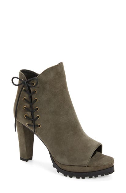 ALLSAINTS MICHELA LACE-UP PLATFORM BOOTIE,ZW0179