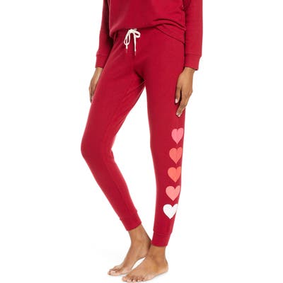 Pj Salvage Stripe Jogger Pajama Pants, Red