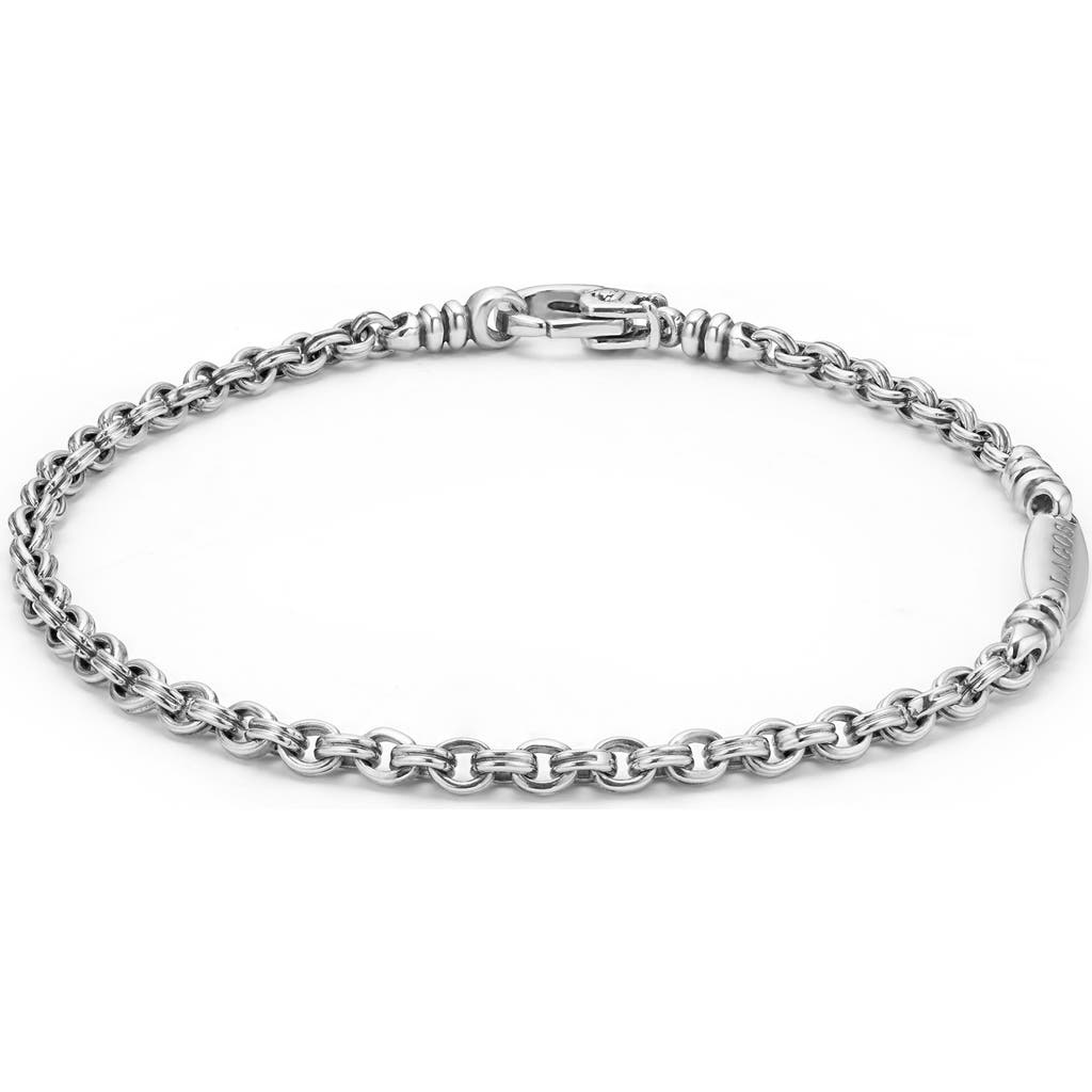 Lagos Anthem Double Link Chain Bracelet In Silver