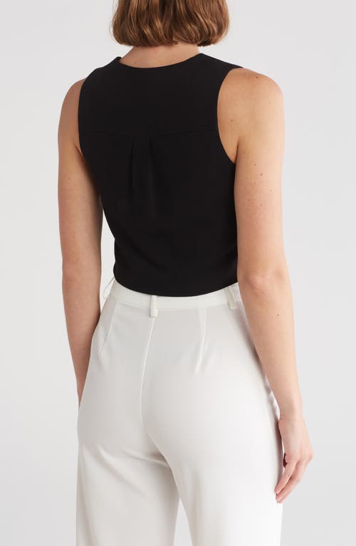 By Design Brandi Cutaway Button-up Vest In Black