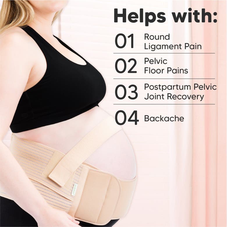 Keababies Nurture 2-in-1 Maternity Support Belt In Classic Ivory