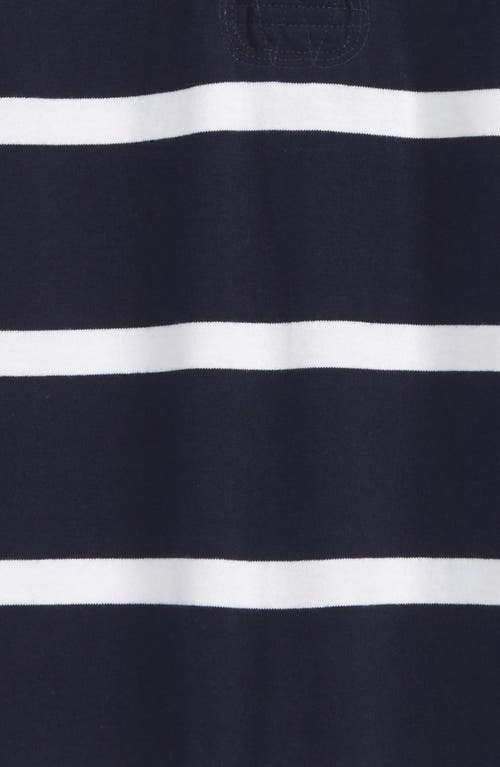 Shop Ralph Lauren Rugby Stripe Romper In French Navy