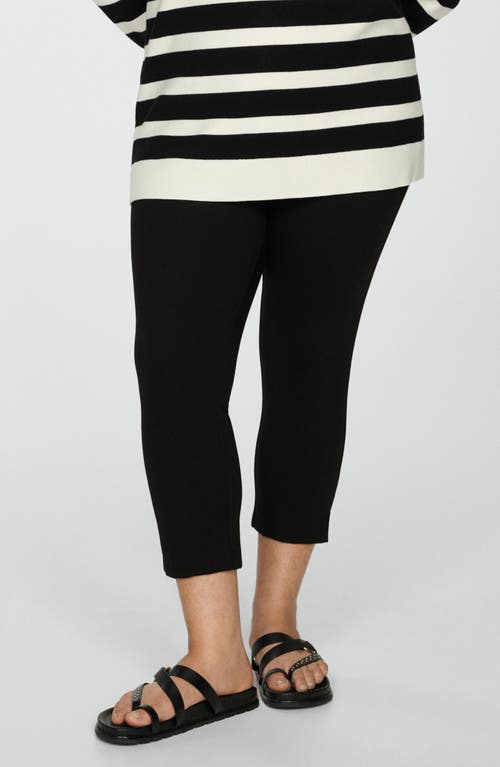 Mango Capri Leggings In Black