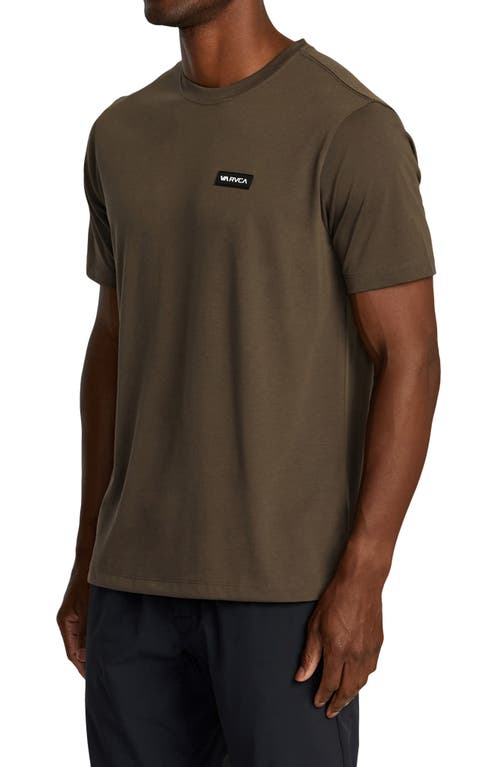 Shop Rvca Icon Performance T-shirt In Chocolate