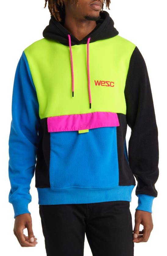 WESC MIKE COLORBLOCK POLAR FLEECE HOODIE