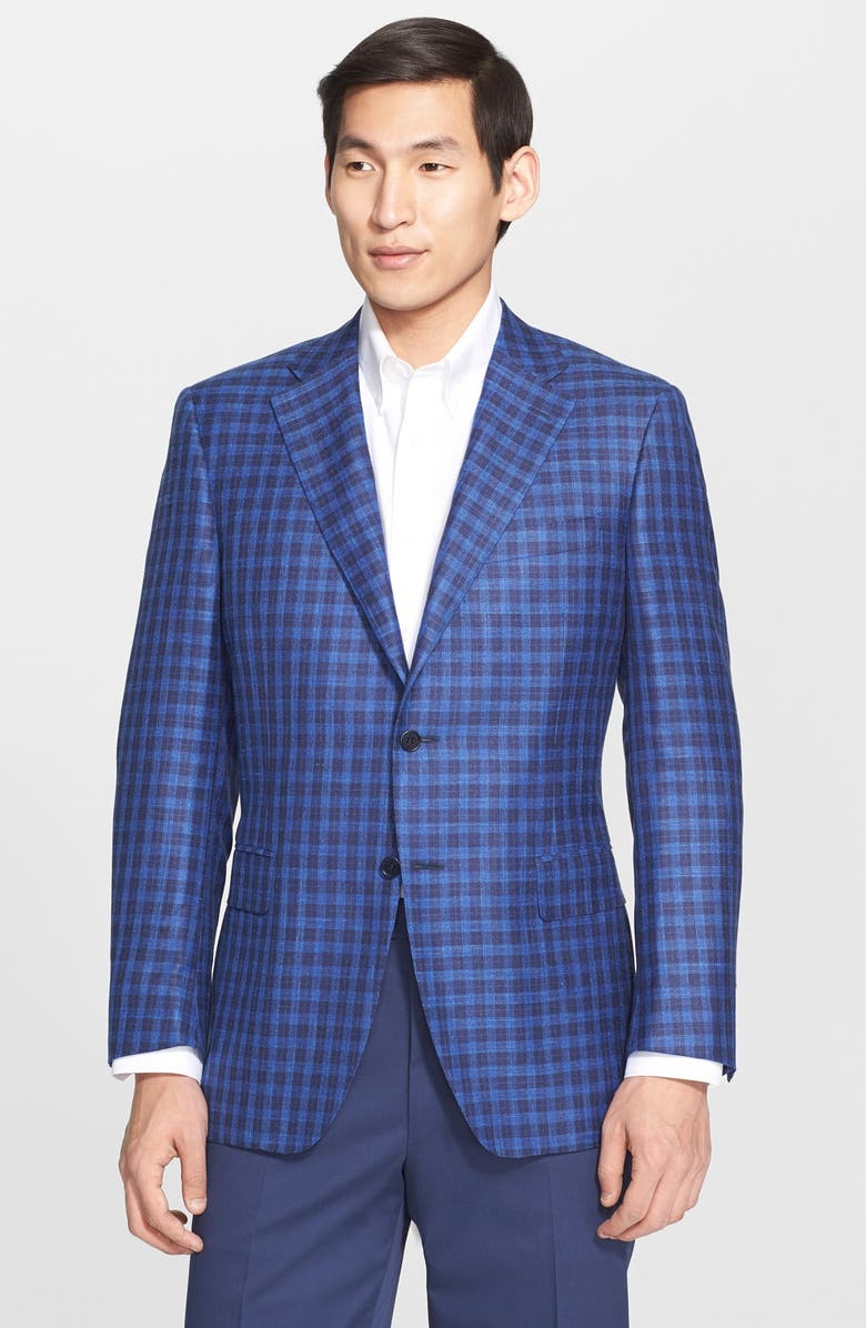 Canali Classic Fit Check Wool Blend Sport Coat | Nordstrom