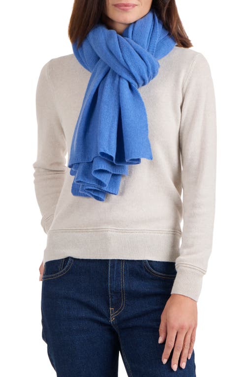 Amicale Cashmere Featherweight Scarf In Mid Blue
