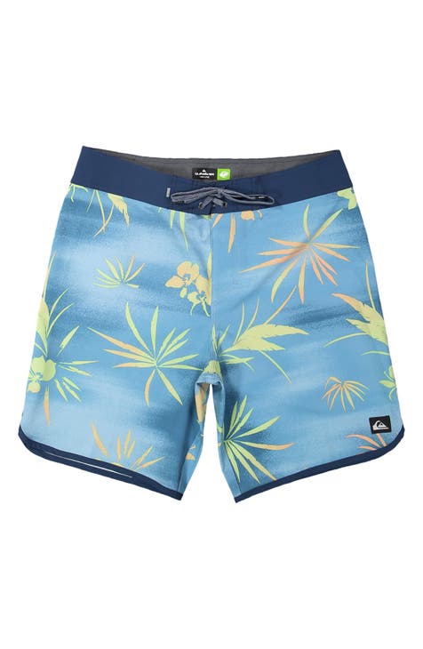 Club Room Tropical 7 Swim Trunks, Created For Macy's in Green for Men