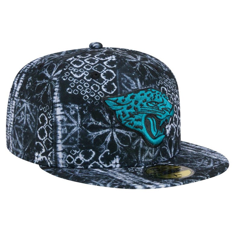 Shop New Era Black Jacksonville Jaguars Shibori 59fifty Fitted Hat