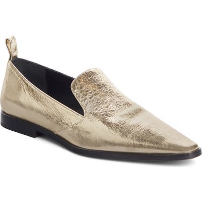 Dries Van Noten Square Toe Loafer, Metallic