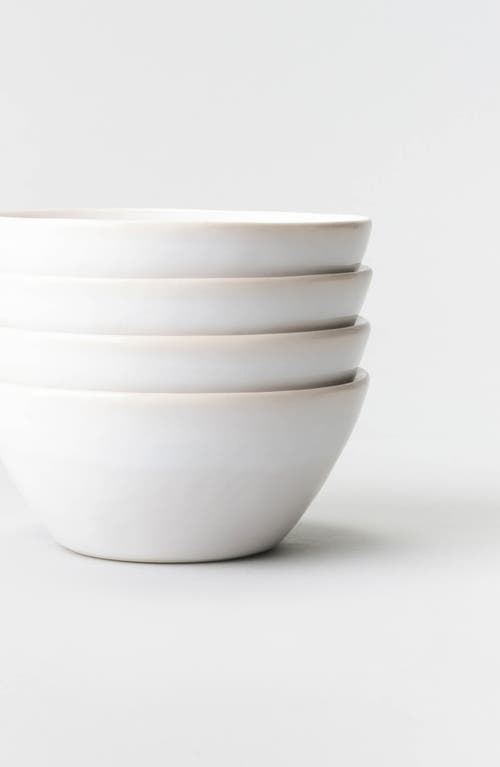 Fable The Dessert Set Of 4 Bowls In Pearl White