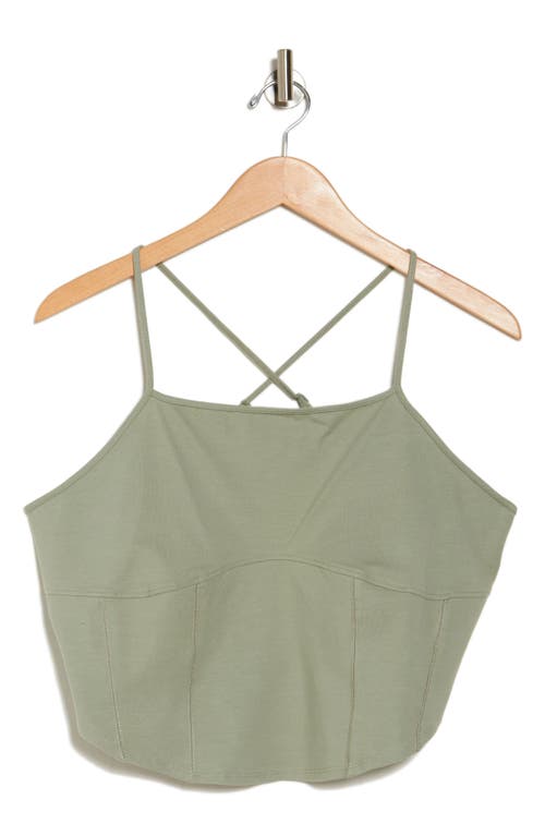 Abound Corset Camisole In Green Halo