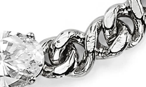 Nadri Wrap Party Cubic Zirconia Curb Chain Necklace In Rhodium