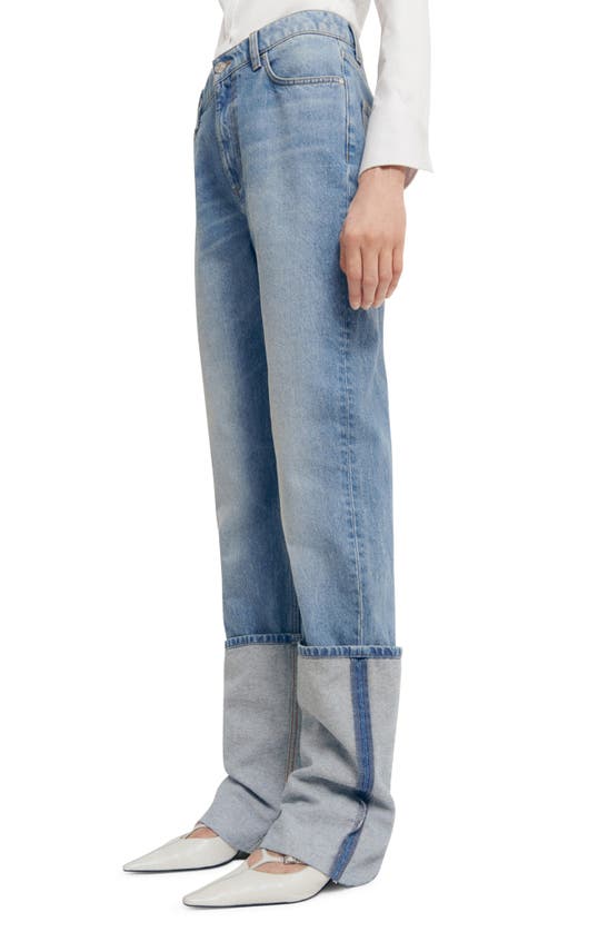 MANGO MANGO TURNED-UP CUFF STRAIGHT LEG JEANS 